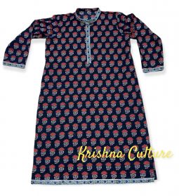Navy Blue Kurti for Women with 2 pockets